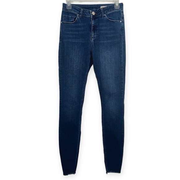Asos Denim W28 L36 Women's Jeans Skinny Raw Hem Dark Wash - Picture 1 of 10